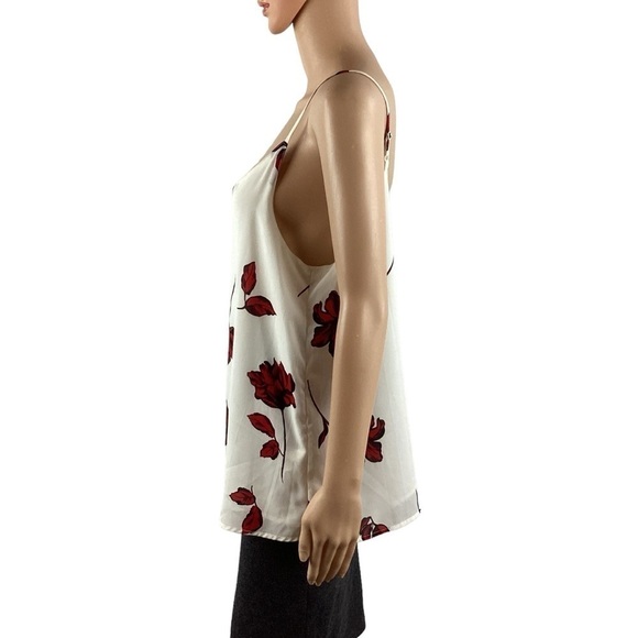 Cotton On Floral Cami Tank Top Size M White Red - Picture 4 of 7